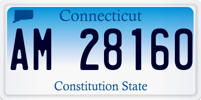 CT license plate AM28160