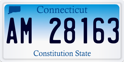 CT license plate AM28163