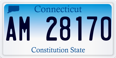 CT license plate AM28170