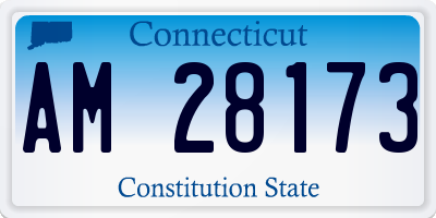 CT license plate AM28173