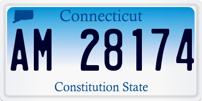 CT license plate AM28174