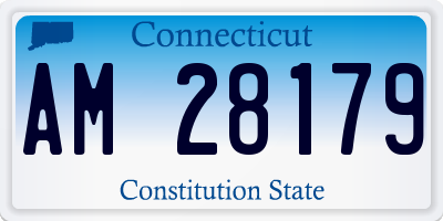 CT license plate AM28179