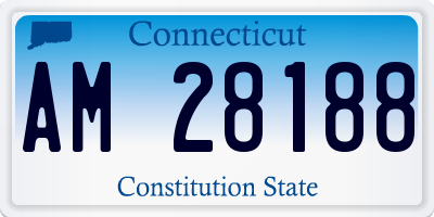 CT license plate AM28188
