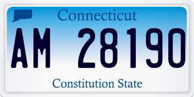 CT license plate AM28190