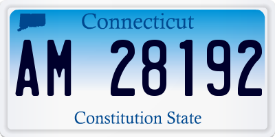 CT license plate AM28192