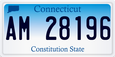 CT license plate AM28196