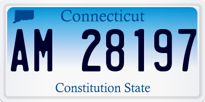 CT license plate AM28197
