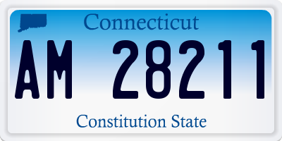 CT license plate AM28211