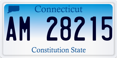 CT license plate AM28215