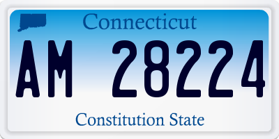 CT license plate AM28224