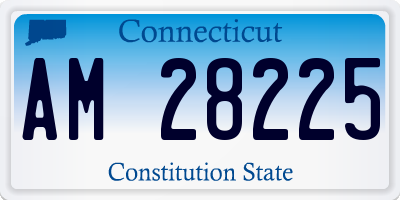CT license plate AM28225