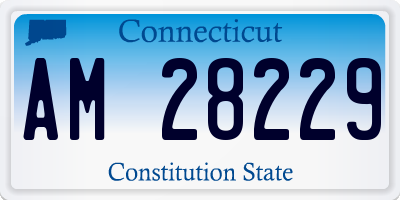 CT license plate AM28229