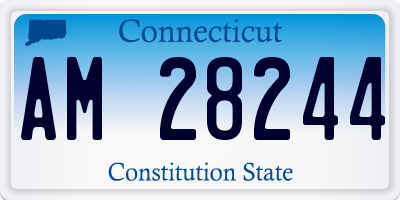 CT license plate AM28244