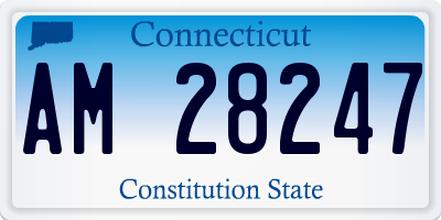 CT license plate AM28247
