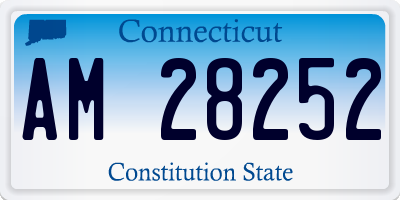 CT license plate AM28252