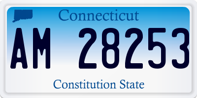 CT license plate AM28253