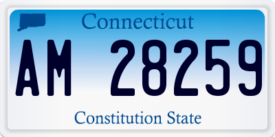 CT license plate AM28259