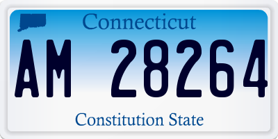 CT license plate AM28264