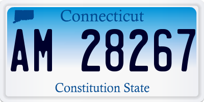 CT license plate AM28267
