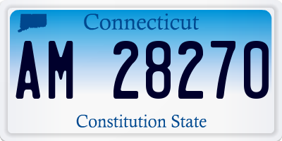 CT license plate AM28270