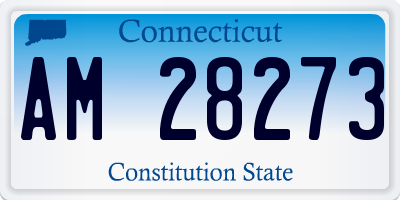 CT license plate AM28273
