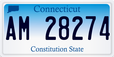 CT license plate AM28274