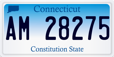 CT license plate AM28275
