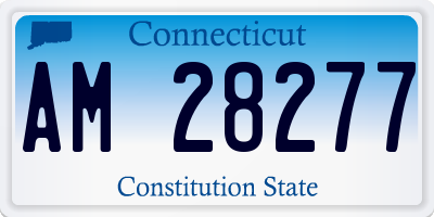 CT license plate AM28277