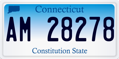 CT license plate AM28278