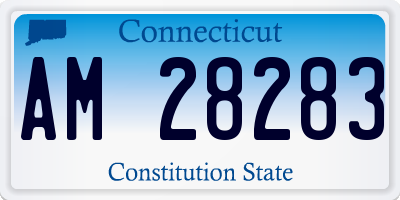 CT license plate AM28283