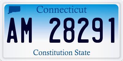 CT license plate AM28291