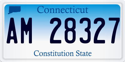 CT license plate AM28327