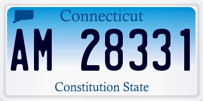 CT license plate AM28331