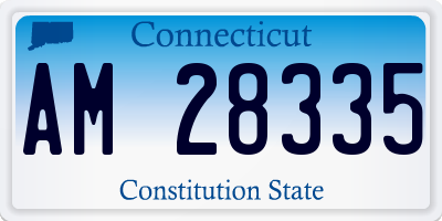 CT license plate AM28335