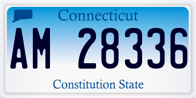 CT license plate AM28336