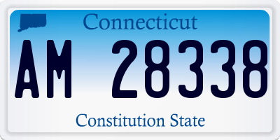 CT license plate AM28338