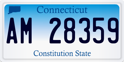 CT license plate AM28359