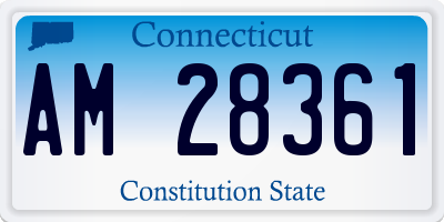 CT license plate AM28361
