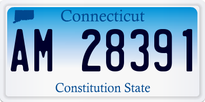 CT license plate AM28391