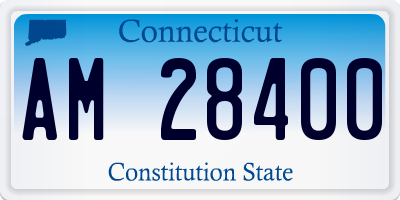 CT license plate AM28400