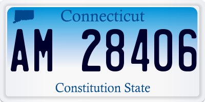 CT license plate AM28406