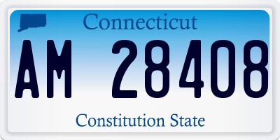 CT license plate AM28408