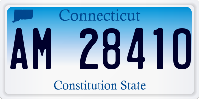 CT license plate AM28410
