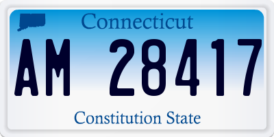CT license plate AM28417