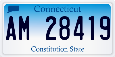 CT license plate AM28419
