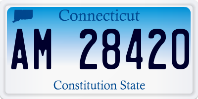 CT license plate AM28420