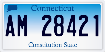 CT license plate AM28421