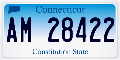 CT license plate AM28422