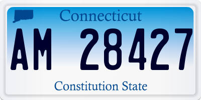 CT license plate AM28427
