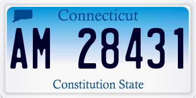 CT license plate AM28431